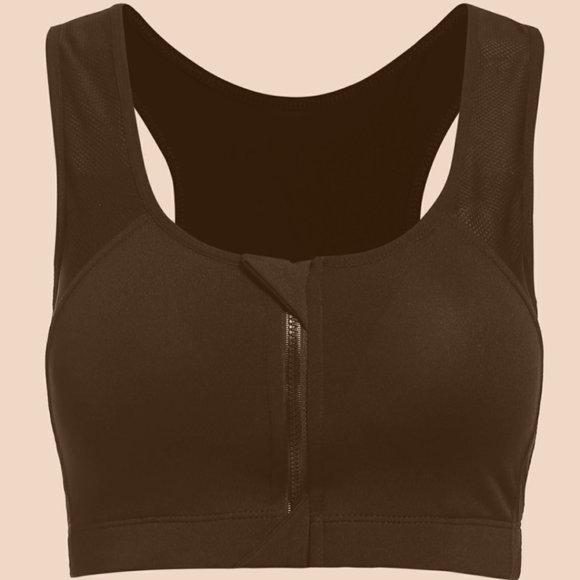 Zip Front Sports Bra - Picture 1 of 3